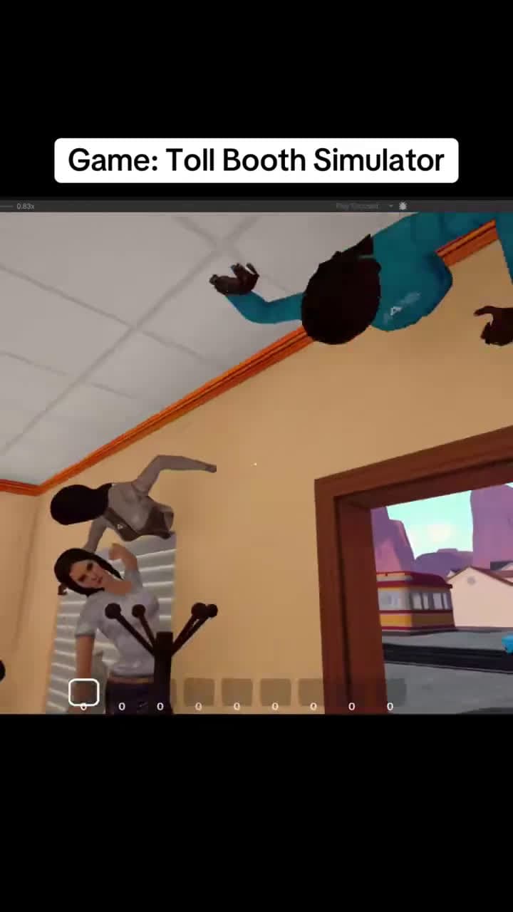 cover for When the physics glitch turns toll collection into a hilarious adventure! 😂 #GamingGlitch #TollBoothSimulator #FunnyPhysics