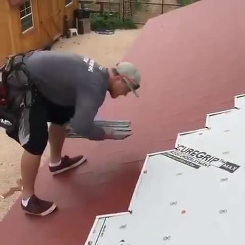cover for Quick visual of how these interlocking shingles are installed in the field with only one aluminum nail per shingle Credit to @aluminumshingle #worldofengineering #constructio