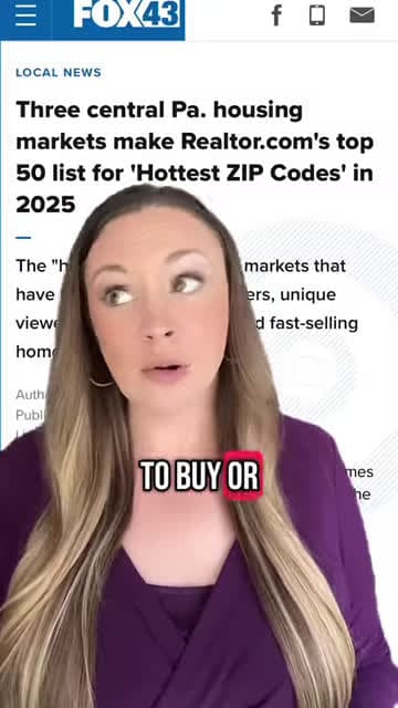 cover for Three central Pa. housing markets make Realtor.com's top 50 list for 'Hottest ZIP Codes' in 2025