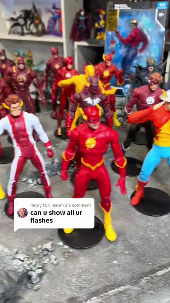 cover for All of my DC Multiverse Flash figures in one lineup — from Barry Allen to Wally West! ⚡️🌀 #Flash #DCMultiverse #ActionFigures #DCComics #Collector