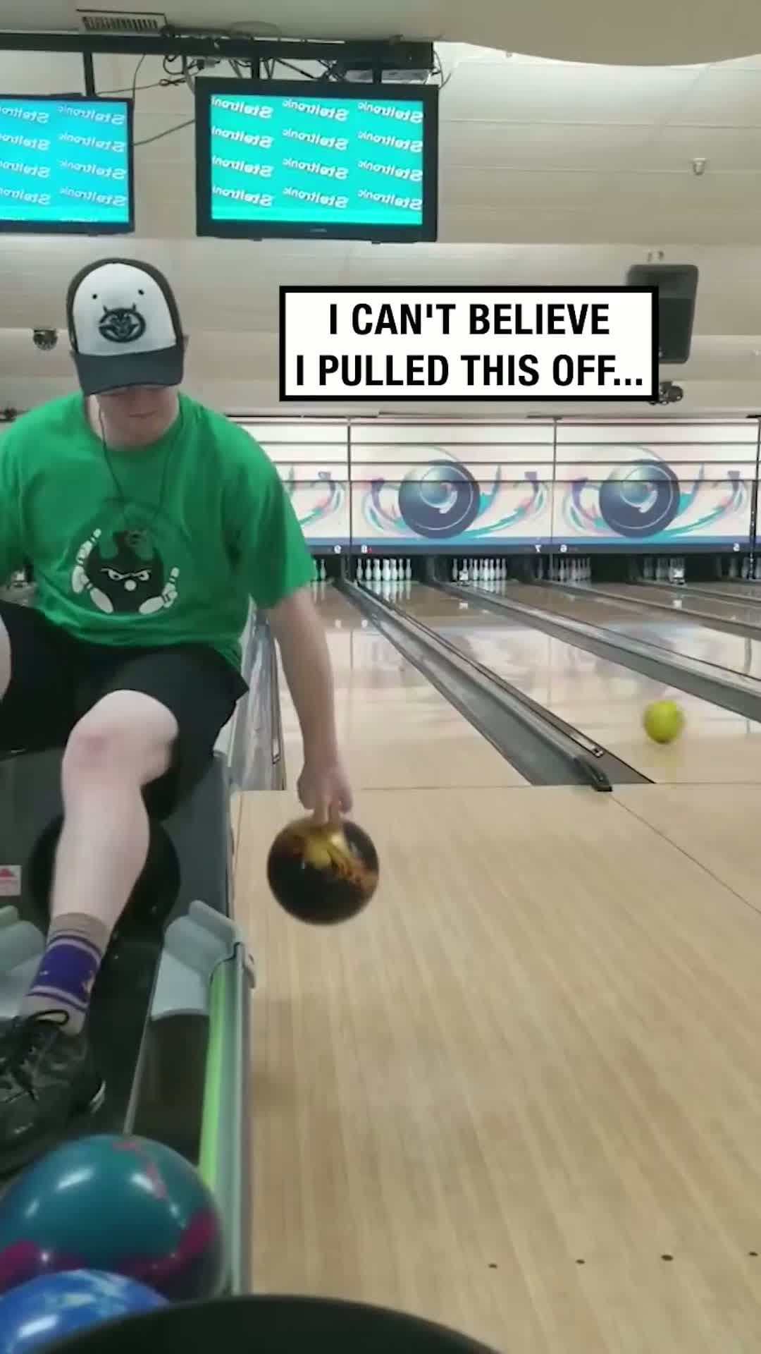 cover for Id never stop talking about this davidpainter4 unilad omg coolvideos bowling trickshot wow talented amazing