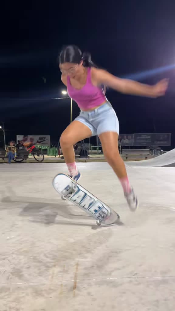 cover for Nailed the kickflip! 🛹💥 #skatergirl #kickflip #skateboarding