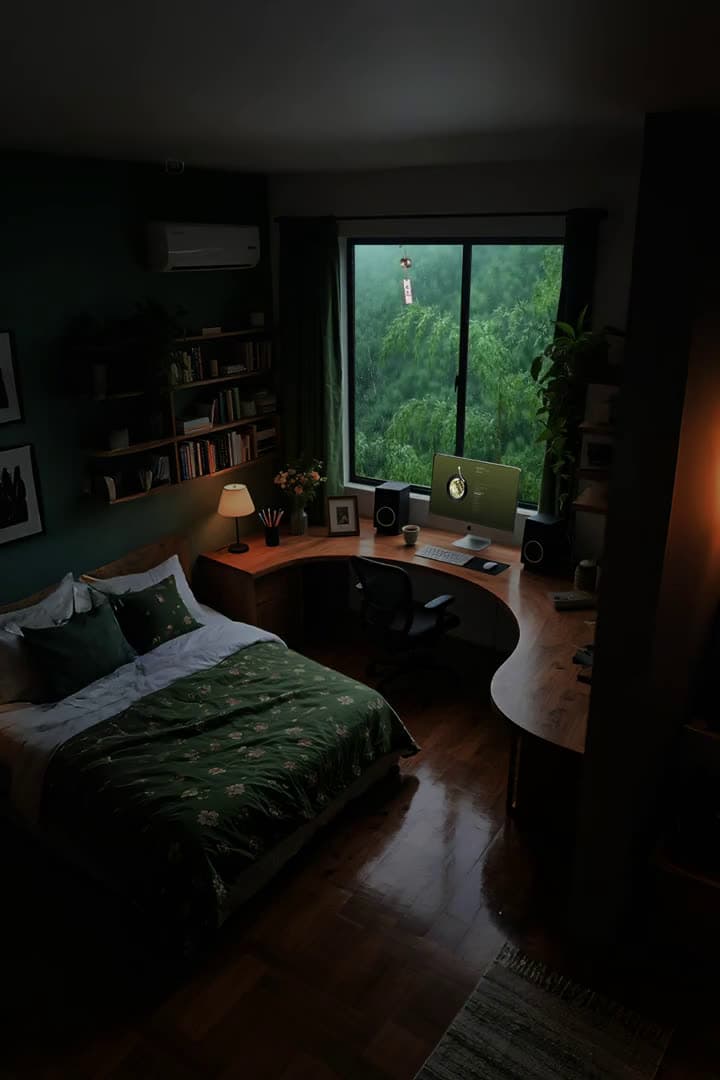 cover for AI-generated: AI presents: When the mind is filled with noise, a rainstorm and a book are the best comfort.#PeacefulRetreat#RainyMood#ReadingNook#MentalWellness#AIart