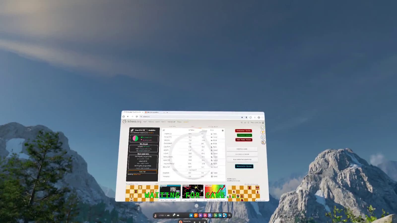 cover for Predator-vision overlay lands in the Lichess waiting room 👀 turning the lobby into a heatmap before the game starts 🔥 #Chess #Lichess #PredatorVision #UIHack