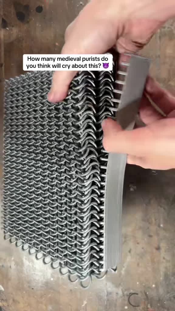 cover for Not historical, but it works 😏 100% 3D printed chainmail for cosplay — light, flexible, and precise. Built on the Prusa Core One. #3dprinting #cosplay #chainmail #propsmaker #PrusaCoreOne