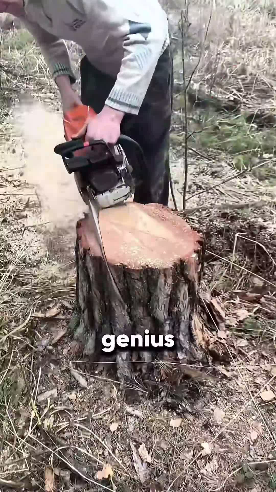 cover for Genius Tree Stump Trick! 😲 (@lisoryb24)