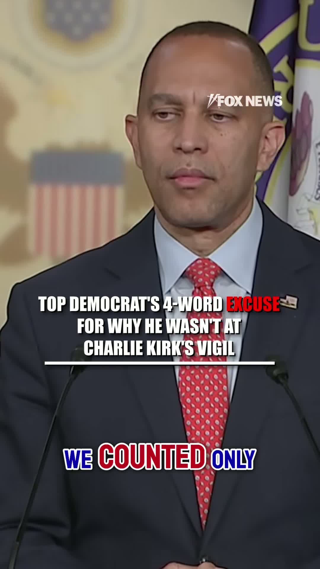 cover for #UnpopularOpinion 'I HAD A MEETING'- House Minority Leader Hakeem Jeffries gives a four-word excuse for why he was among the many elected Democrats not to attend the congressional vigil for Charlie Kirk.