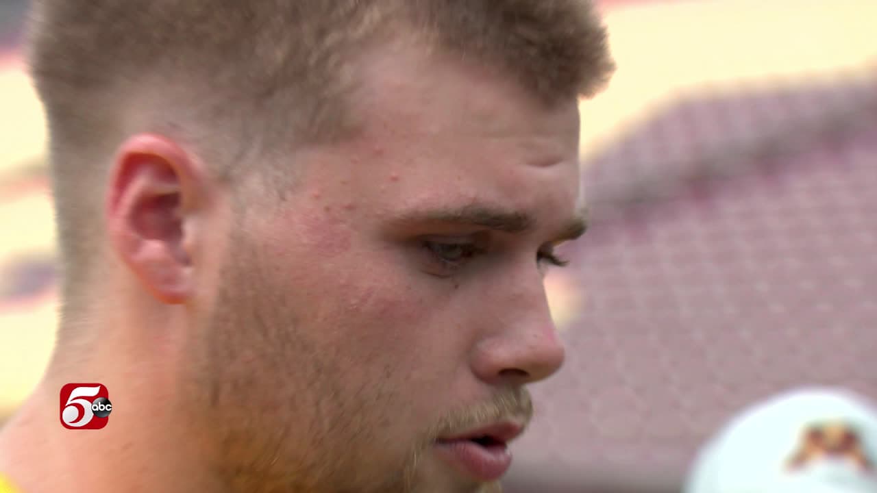 cover for Gophers quarterback Drake Lindsey media avail., Aug. 5