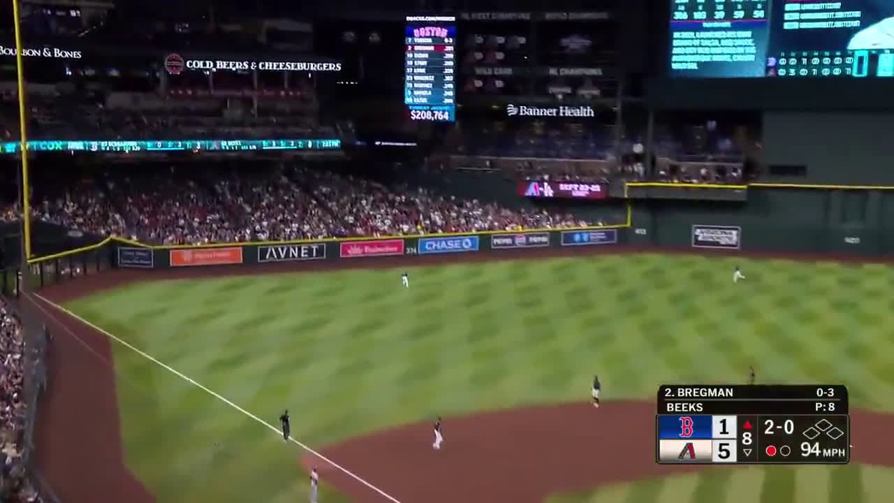 cover for Blaze Alexander climbs the wall to catch and save an Alex Bregman homerun! 🧱⚾ #MLB #EpicCatch #HomeRunSave