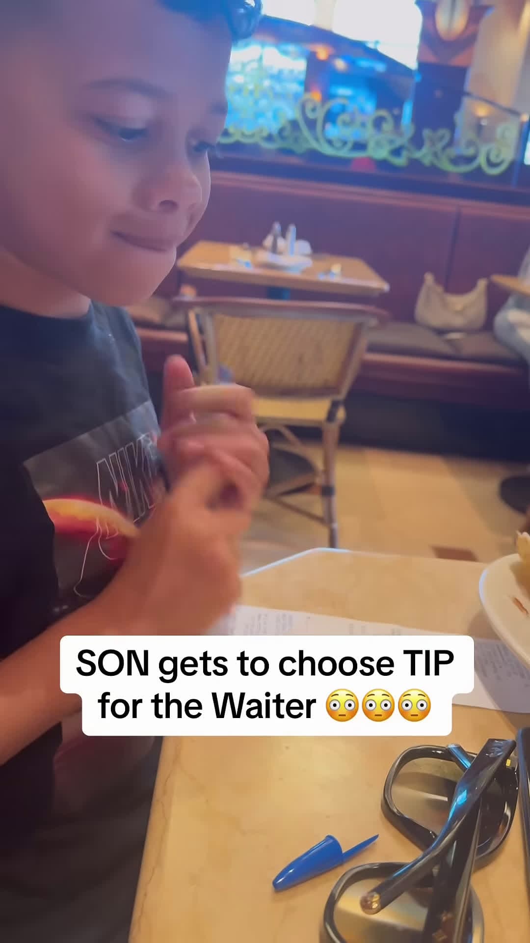 cover for SON gets to choose the TIP for the WAITRESS