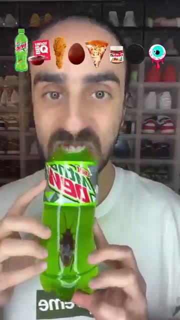 cover for Food ASMR Eating a Mountain Dew bottle #scoopz 