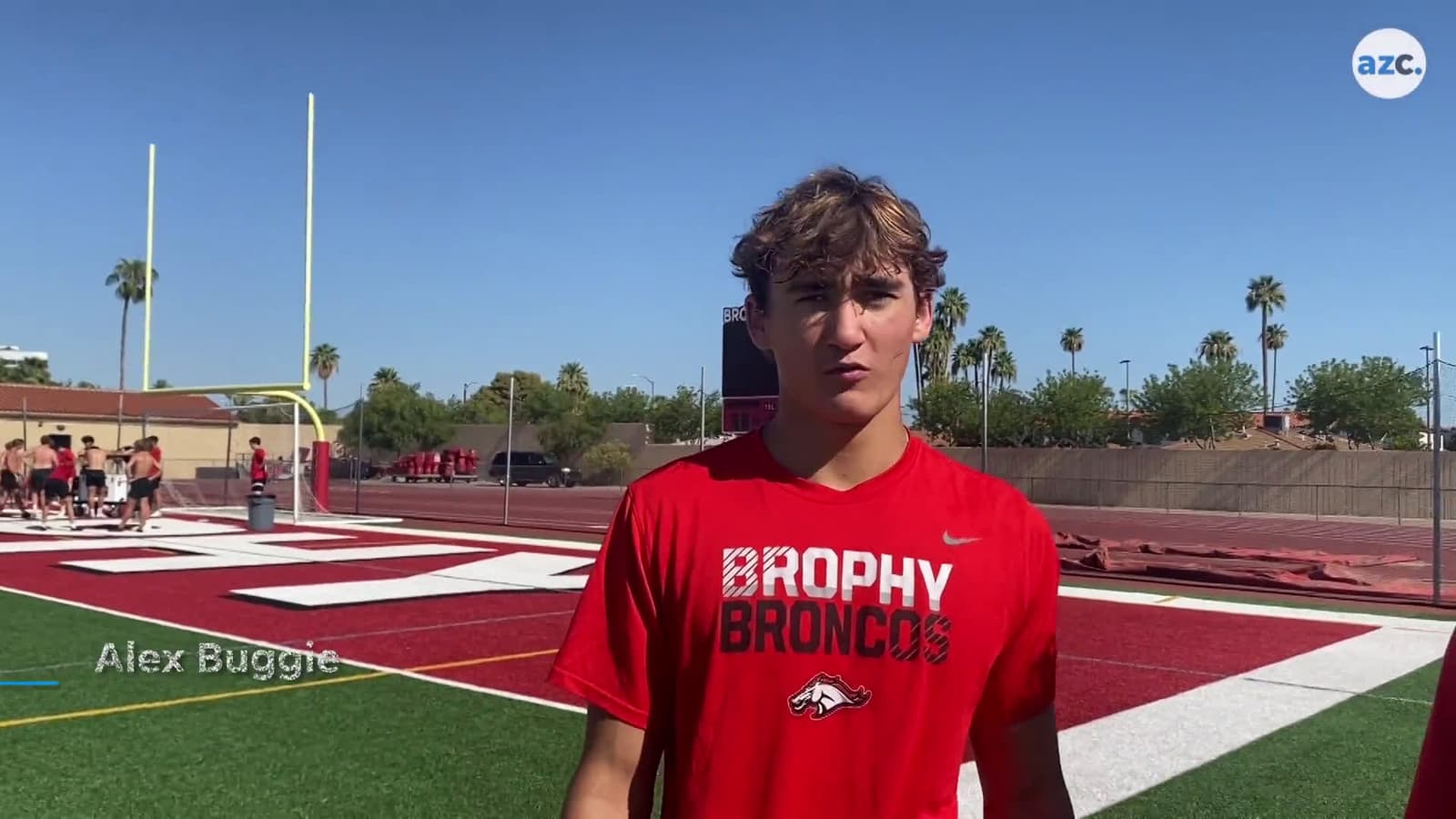 cover for Brophy football player Alex Buggie discusses saving a woman's life in Michigan with CPR