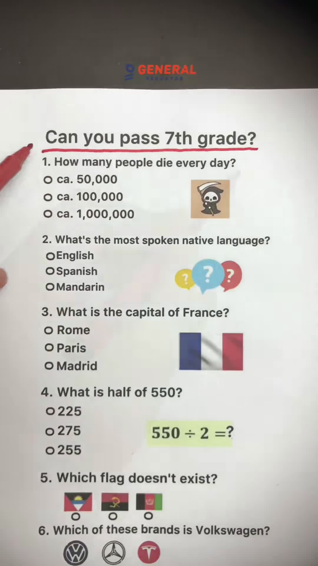 cover for CanYouanswerthe6thquestion #generalknowledge #7thgrade #quizz #fyyyy