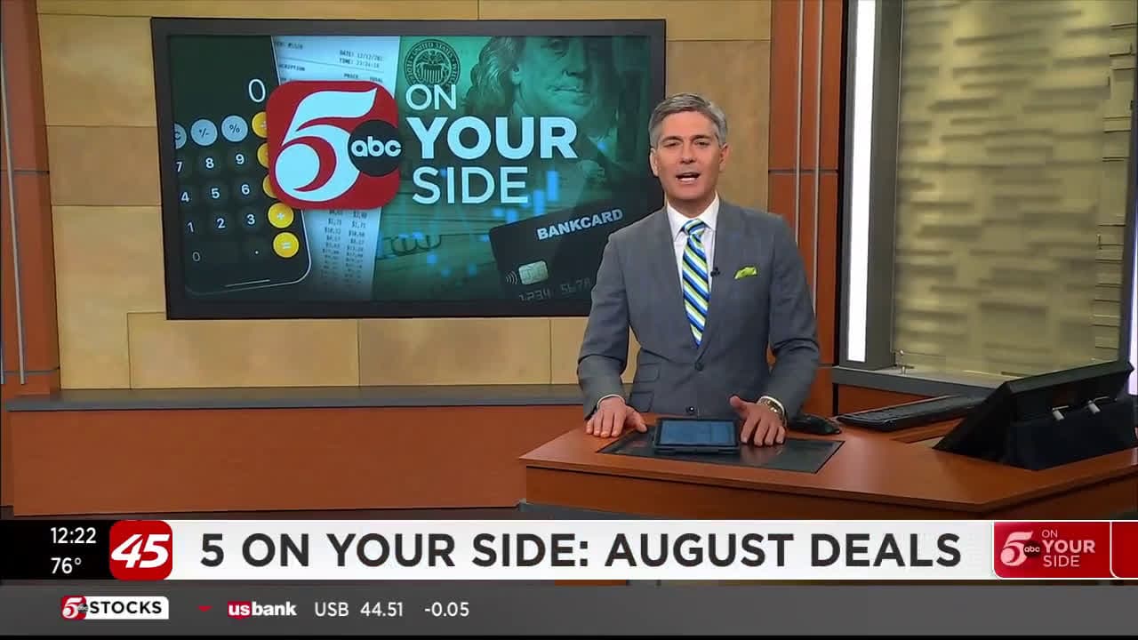 cover for 5 On Your Side: August deals
