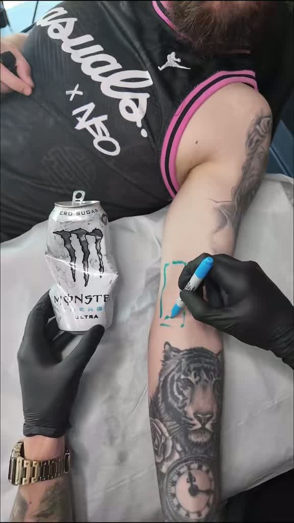 cover for When your tattoo looks too real to handle 😅 #tattooart #inked #monster