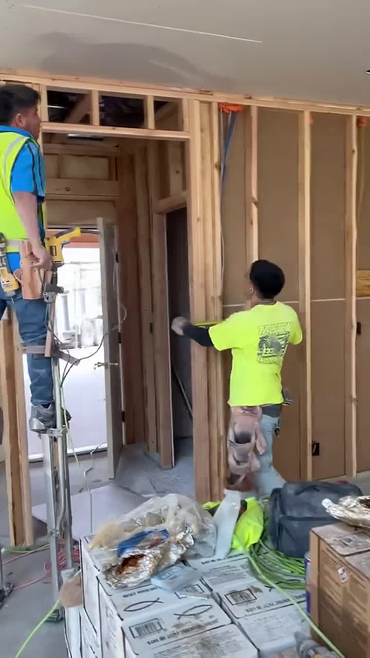 cover for Fixing drywall without a ladder—watch how it speeds up the job! ⚡️ #DrywallHacks #DIY #ConstructionTips