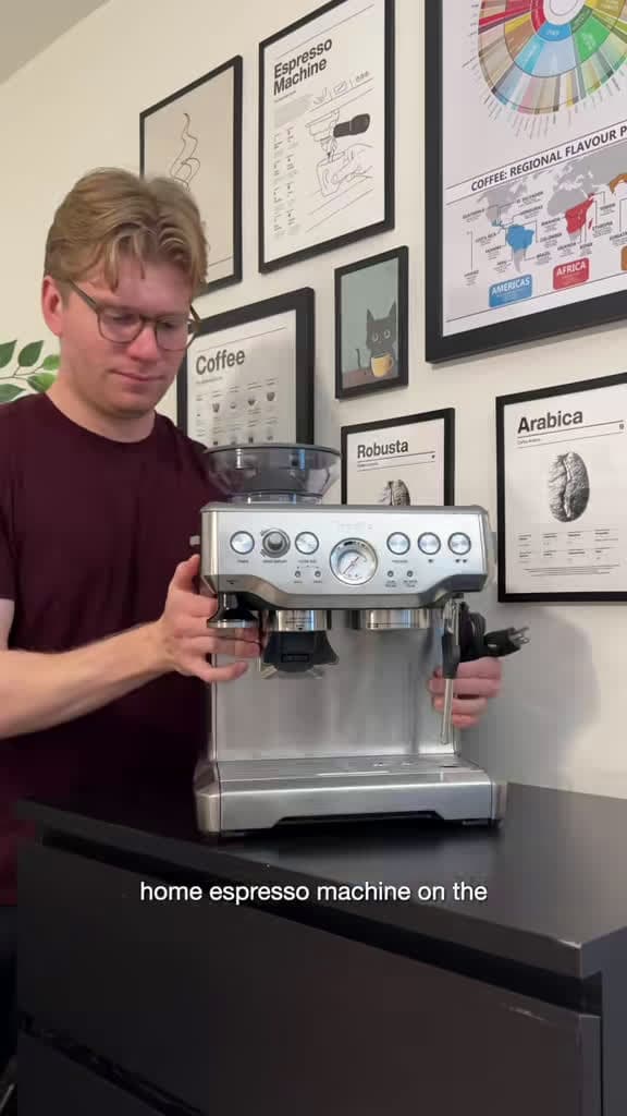 cover for Latte mastery on the Breville Barista Express: step-by-step from grind to cup ☕️✨ #latteart #espresso #coffee #Breville #homebarista