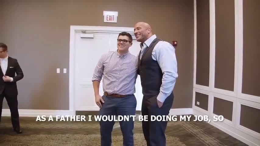 cover for The Rock shows how fathers always have each other’s backs! 💪 #FatherhoodGoals #TheRock #FamilyLove