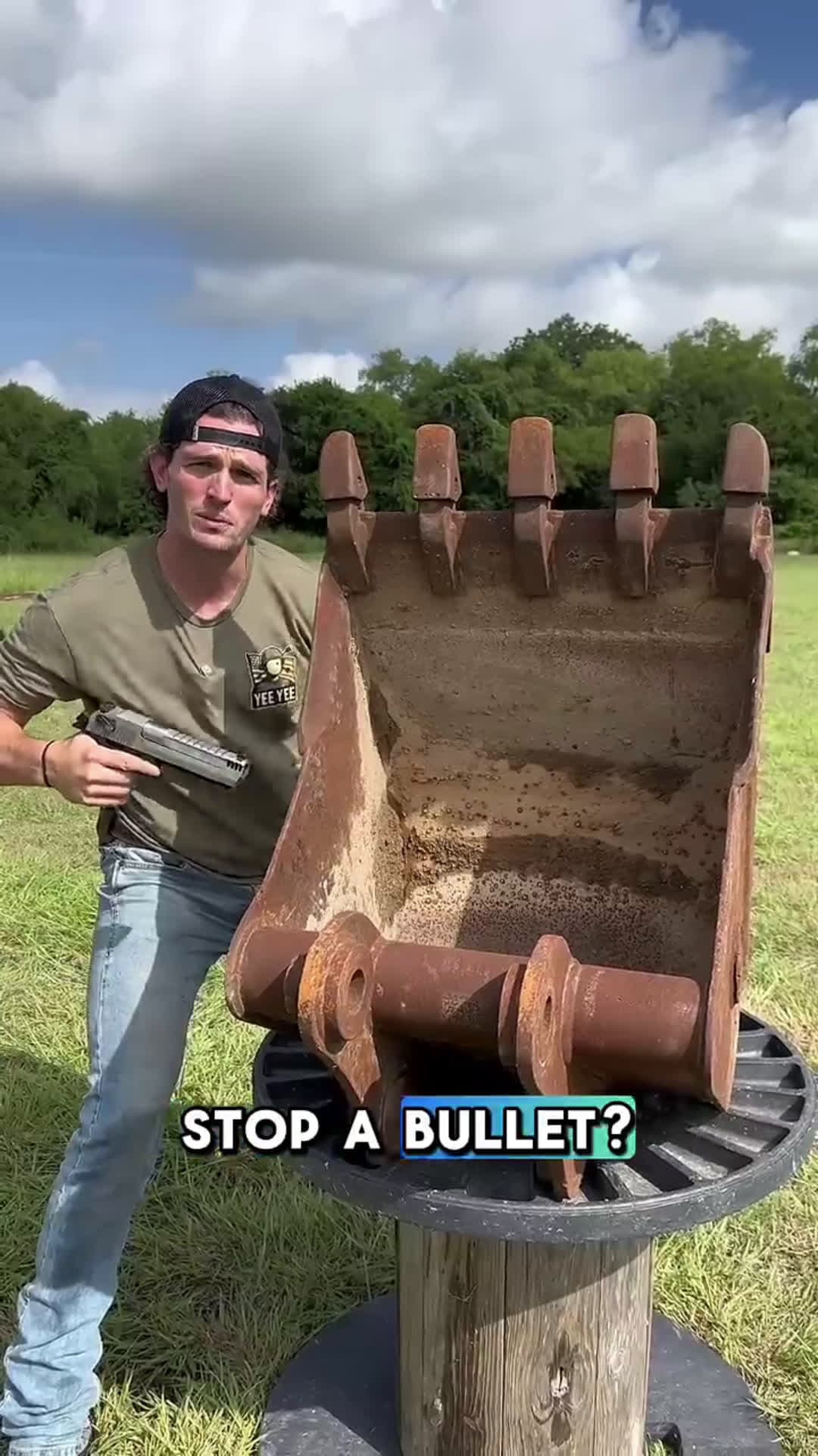 cover for Every caliber VS Excavator Bucket  #firstvideochallenge  #favmovieclip  #caughtoncamera  #scoopz  #viral  #truecrimestories  #unpopularopinion  #oddlysatisfying  #toofunnytoscroll