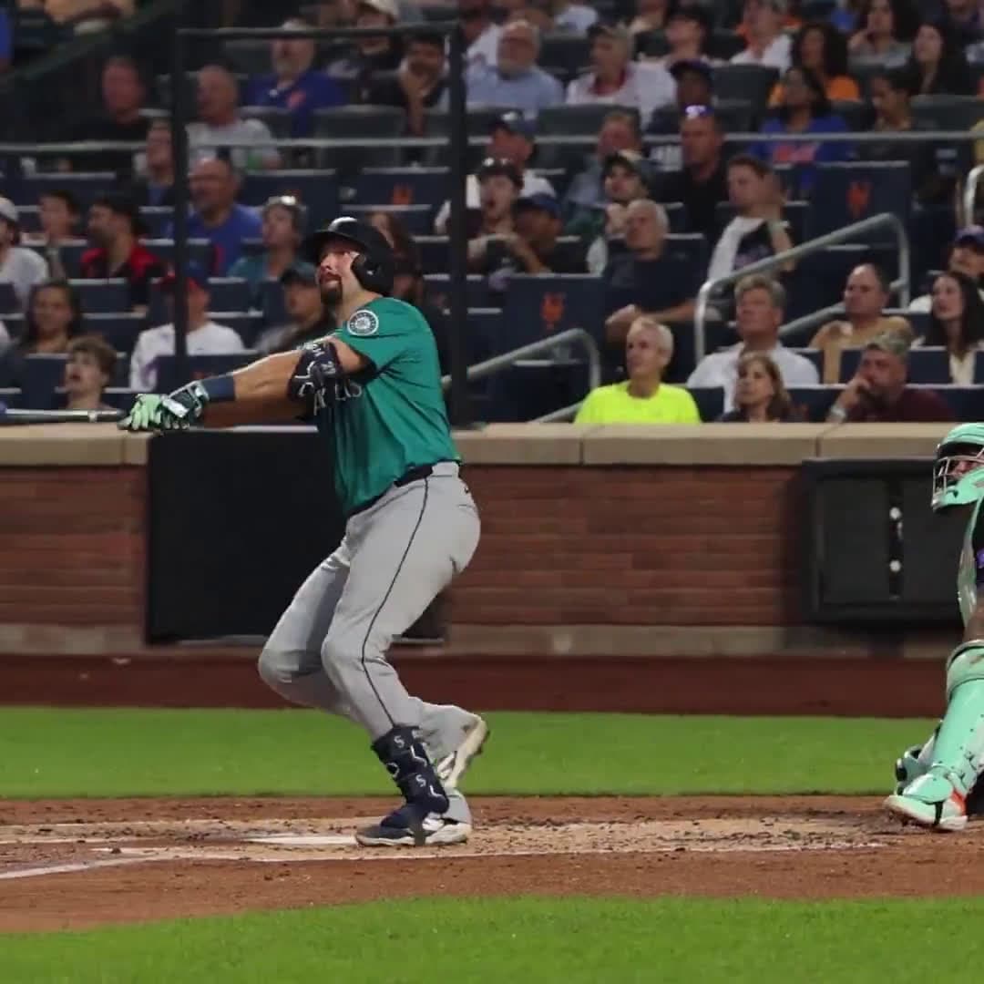 cover for Cal Raleigh #46 brings the heat with an on-field POV and a monster homer for Players Weekend ⚾🔥 #Baseball #MLB #CalRaleigh #PlayersWeekend #Homer
