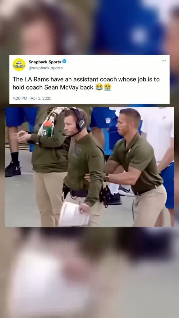 cover for Sean McVay losing it on the sidelines 😂😭 #NFL #LARams #Football