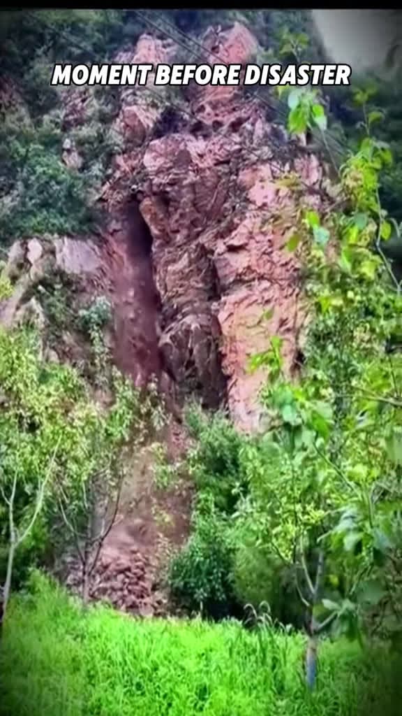 cover for That split second before a landslide changes everything ⚠️ #NaturalDisaster #Landslide #Disaster #Collapse