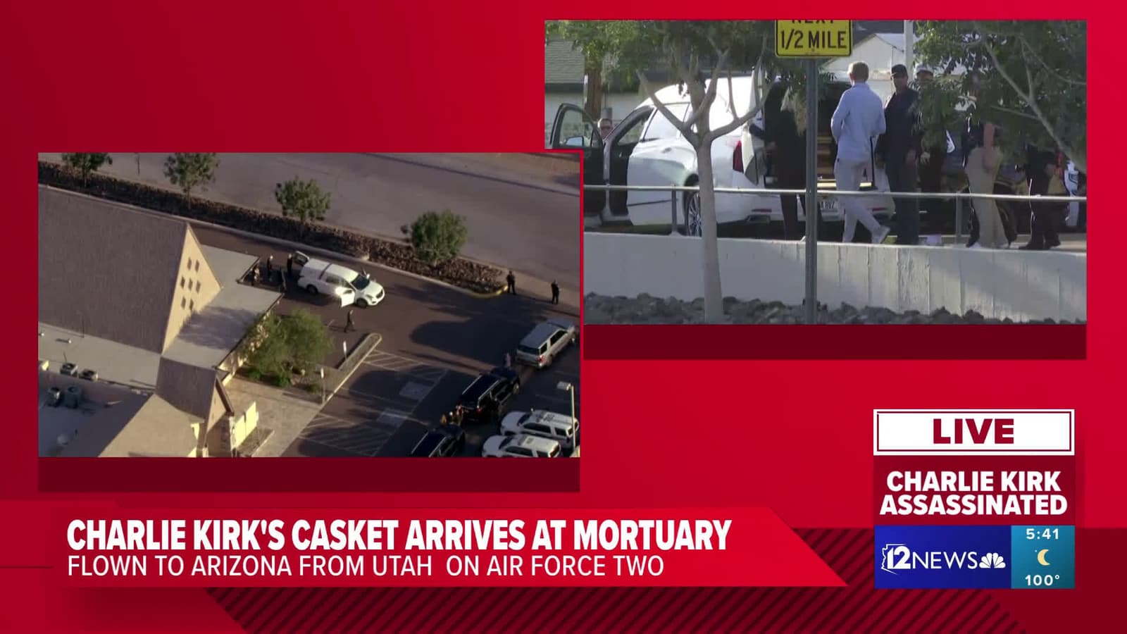 cover for WATCH: Charlie Kirk's casket taken inside mortuary in Arizona