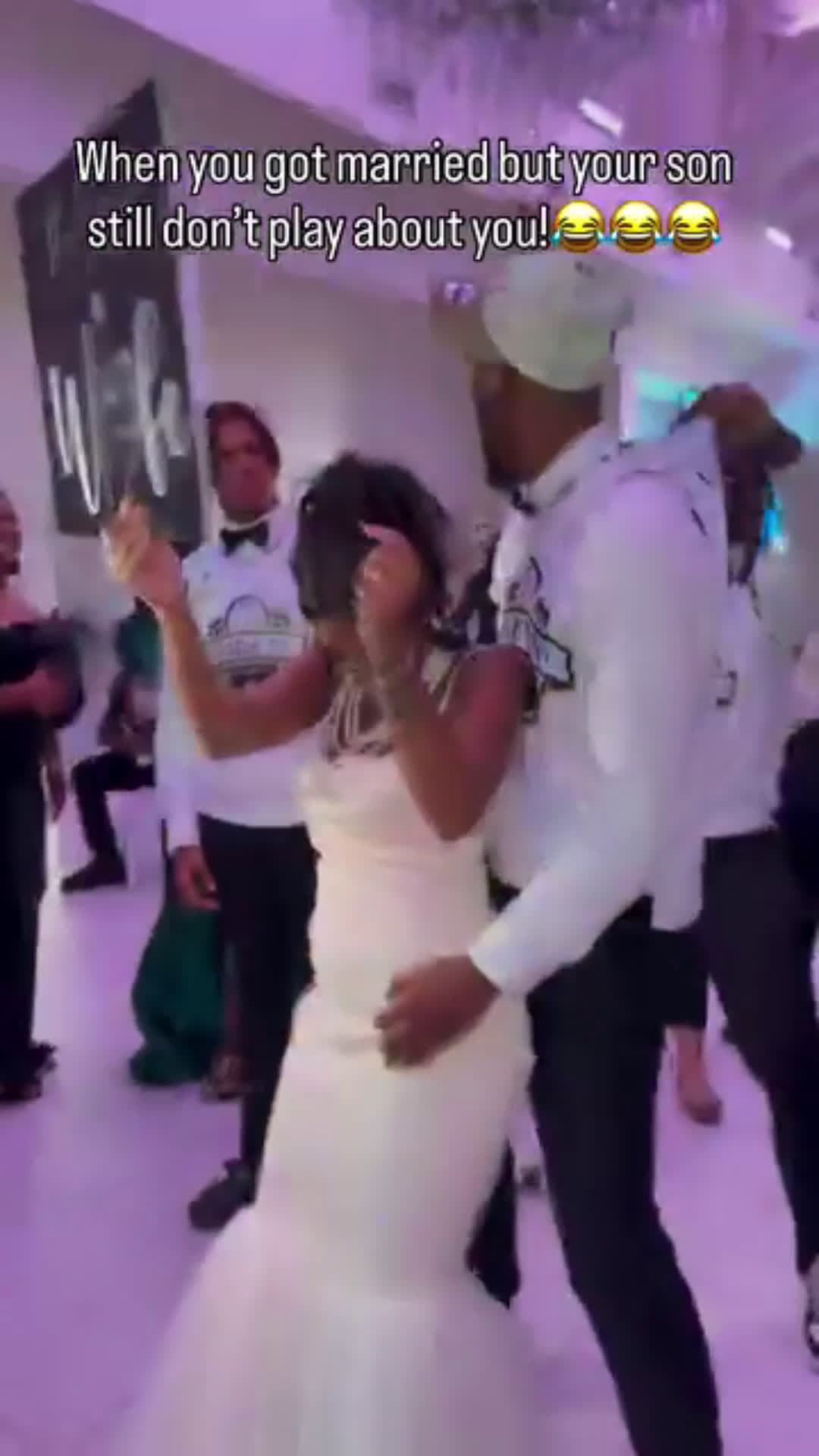 cover for when you got married but your son still  , don't play around  about  you 🤣