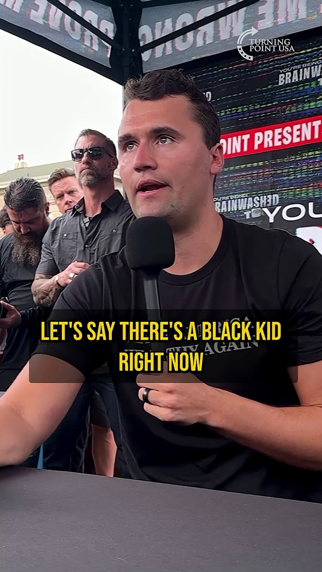cover for #CaughtOnCamera Charlie Kirk debates 
