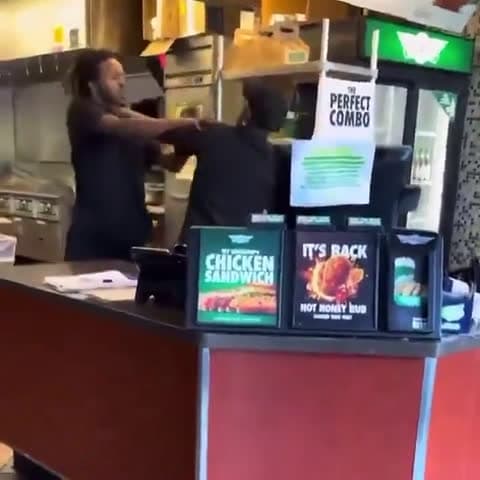 cover for Wild brawl at fast food joint ends with a shocking hair-pulling moment! 🤯 #FastFoodDrama #UnexpectedTwist