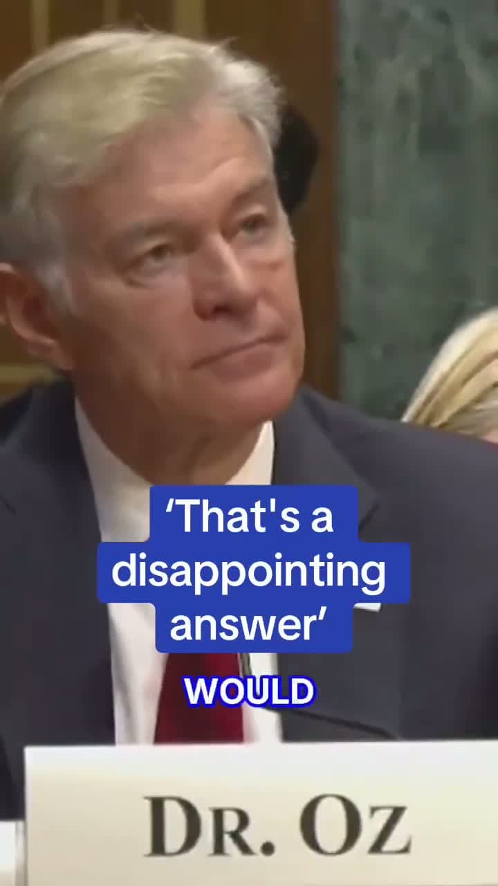 cover for 🚨 DR. OZ DEFENDS TRUMP DURING SENATE HEARING! 🚨When asked if he would follow an illegal directive from President Donald Trump, Dr. Mehmet Oz didn’t hesitate—"The president would never do that."🔥 Oz, Trump’s nominee to lead 