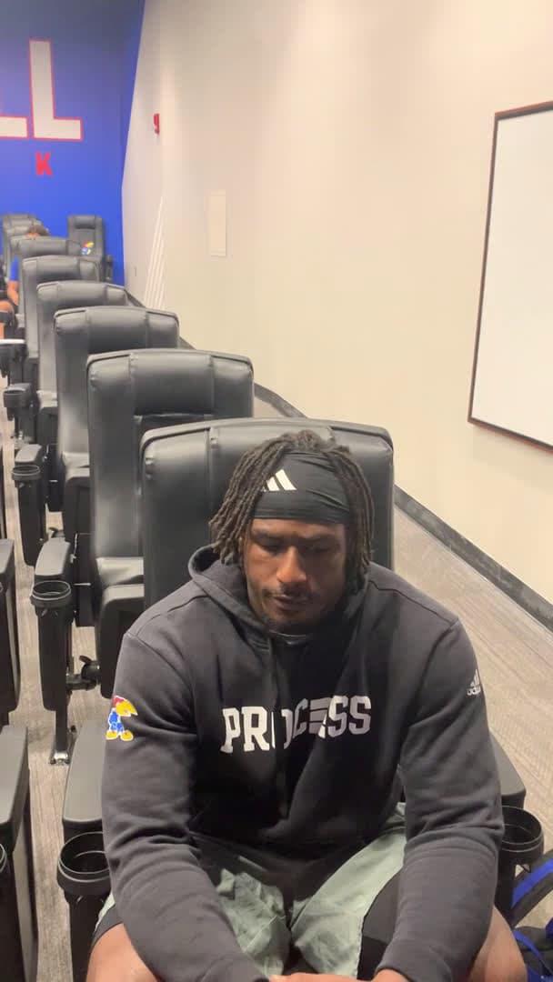 cover for Kansas football DE Justice Finkley shares his leadership development during fall camp