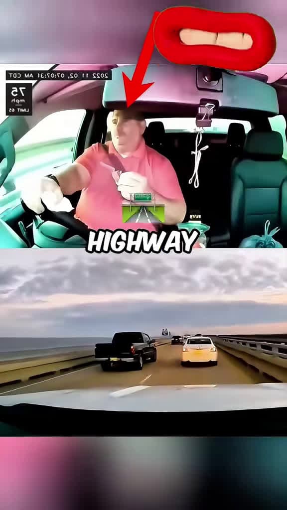 cover for Pickup truck driver eating a cookie crashes—instant regret caught on camera! 🍪🚗 #RecklessDriving #EpicFail #InstantKarma