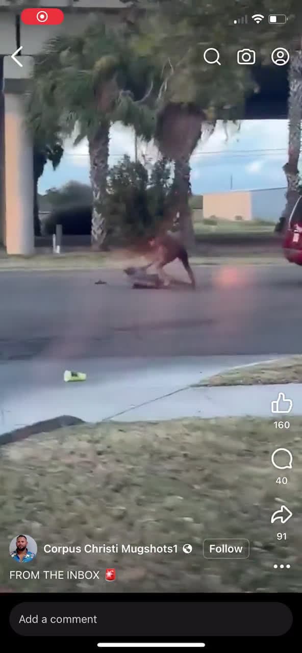 cover for Two road ragers fight out their indifferences in Corpus Christi, TX #fight  #fyp  #knockout