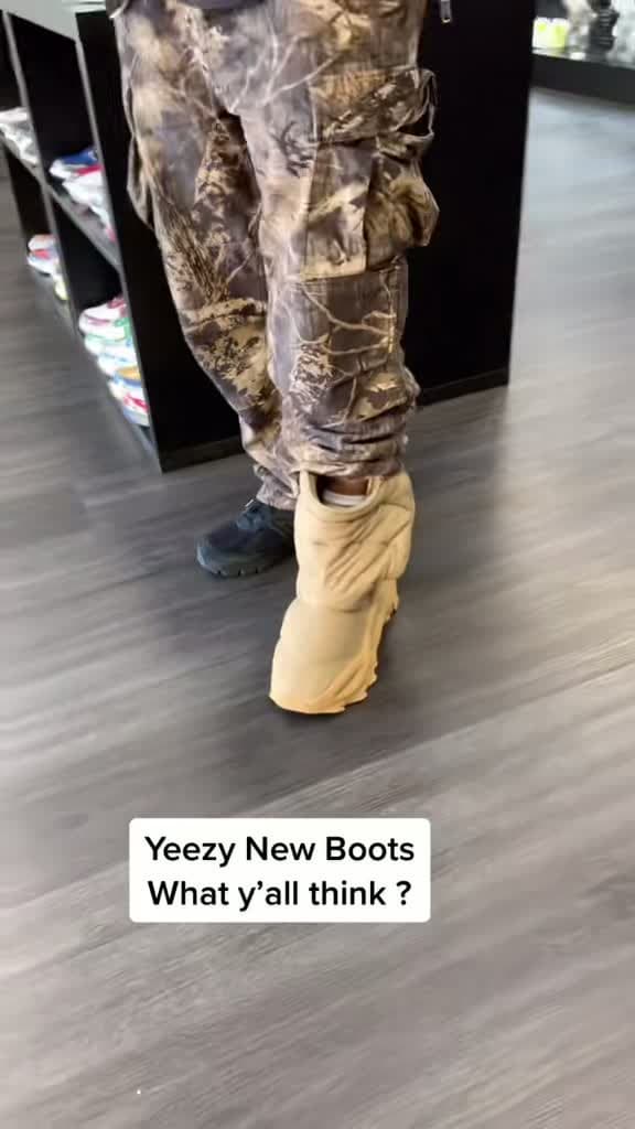 cover for Kanye's new boots are next level! 🔥 #Kanye #Yeezy #Fashion