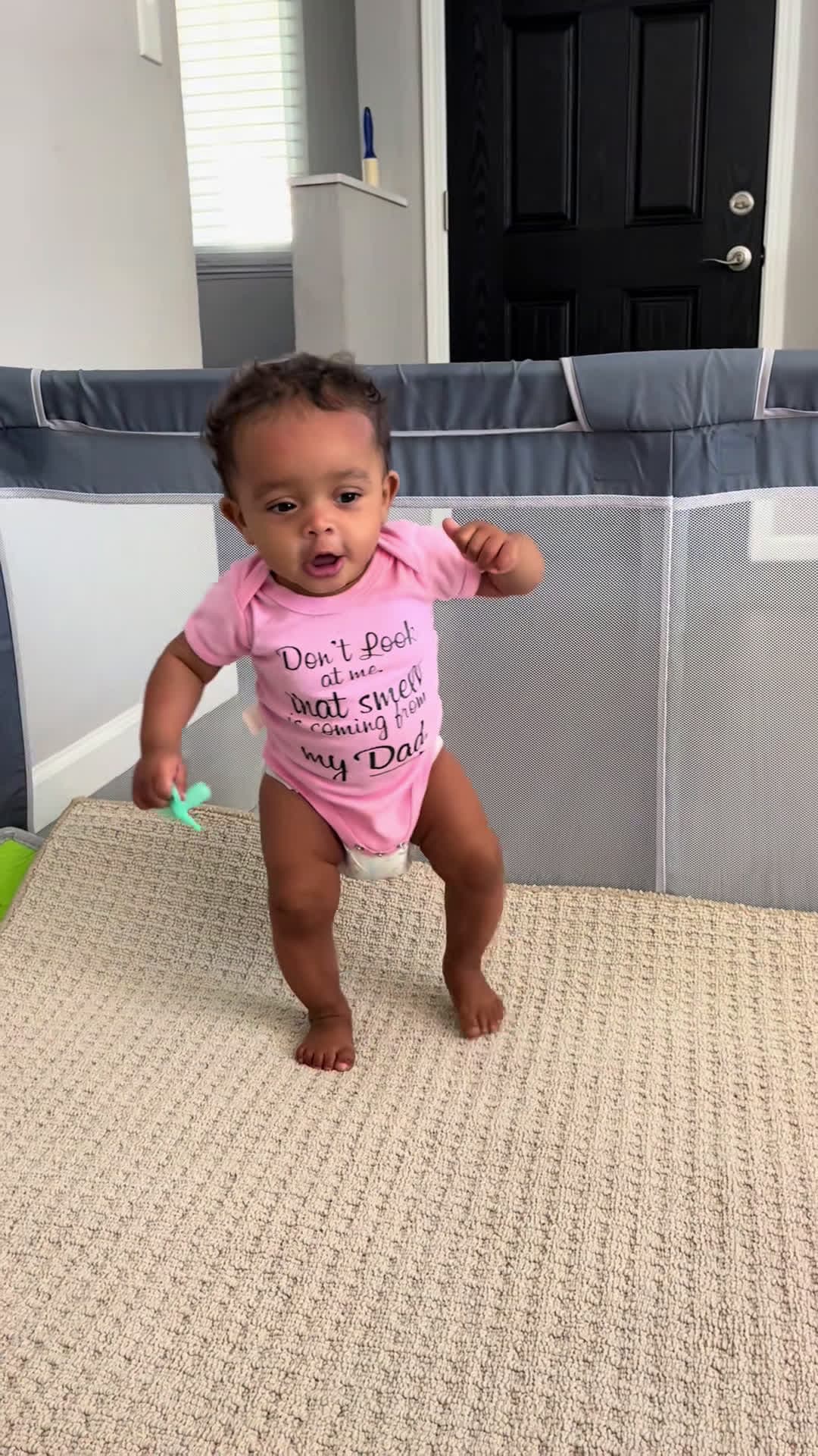 cover for Walking at 8 months to big bro Jayden. #babygirl #cutebaby #babywalking #babble #babymilestones #happybaby #cute #cutenes #fyp #foryoupage #foryoupage