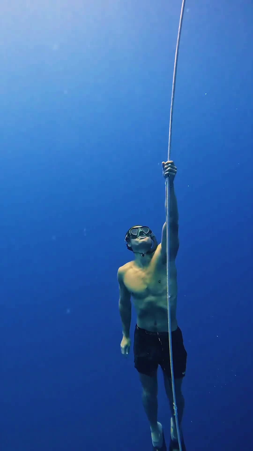 cover for Diver is ascending up the line from a freedive