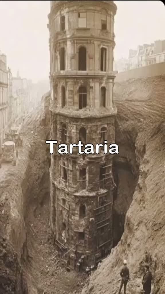 cover for Why are old buildings buried beneath layers of dirt with windows below street level? Could a hidden disaster have erased a lost empire? 🏛️ #Mudflood #Tartaria #LostHistory