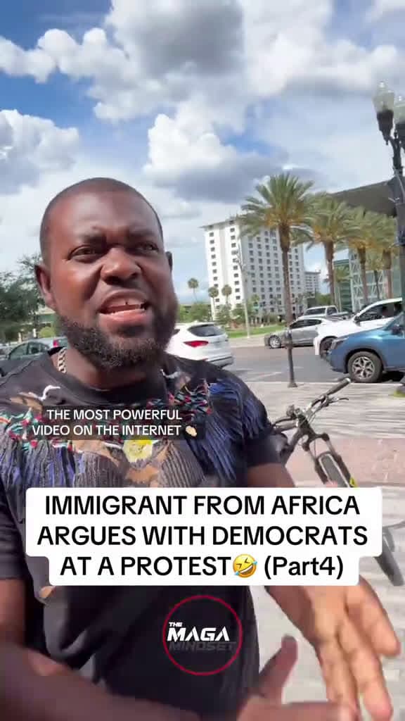 cover for Passionate debate at the protest: African immigrant challenges Democrats 🇺🇸 #Trump #MAGA #Protest