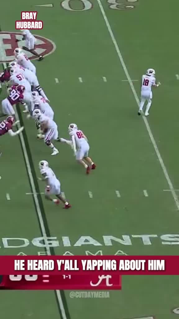 cover for Bray Hubbard's flawless clapback 🔥 #CollegeFootball #CFB #FootballHighlights
