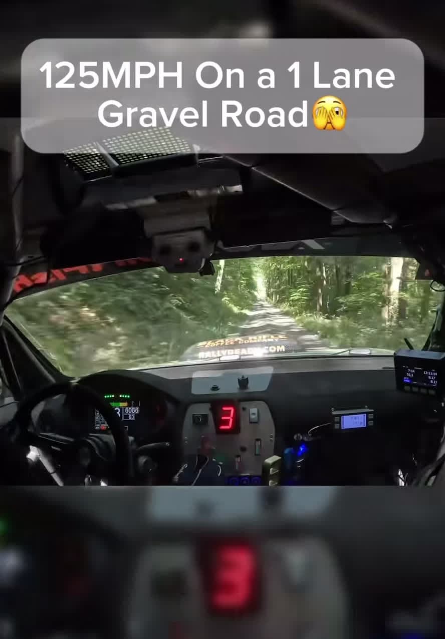 cover for 125MPH on a road built for lawnmowers 😅🚗💨 Who needs traction when you got faith?”#IdiotInCars #RallyLife #SendIt #HoldOnTight #FastAndDelirious #GravelGang #ChipOnMyShoulderENT