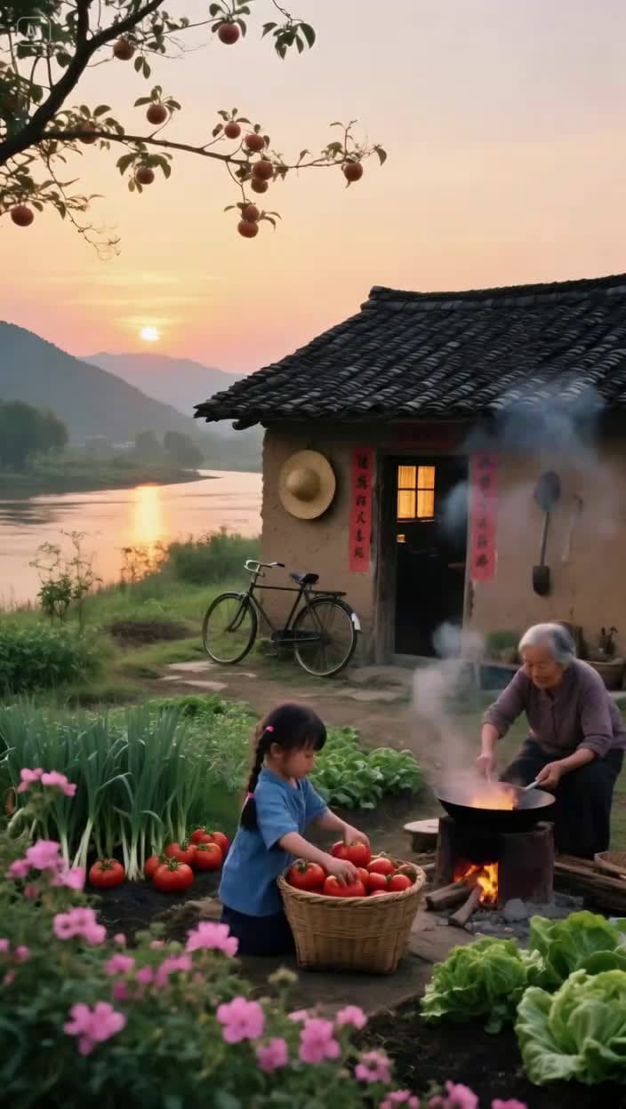 cover for AI created: My peaceful countryside childhood #PeacefulLiving#AIGenerated#VillageMemories#NatureLovers#RuralScenery