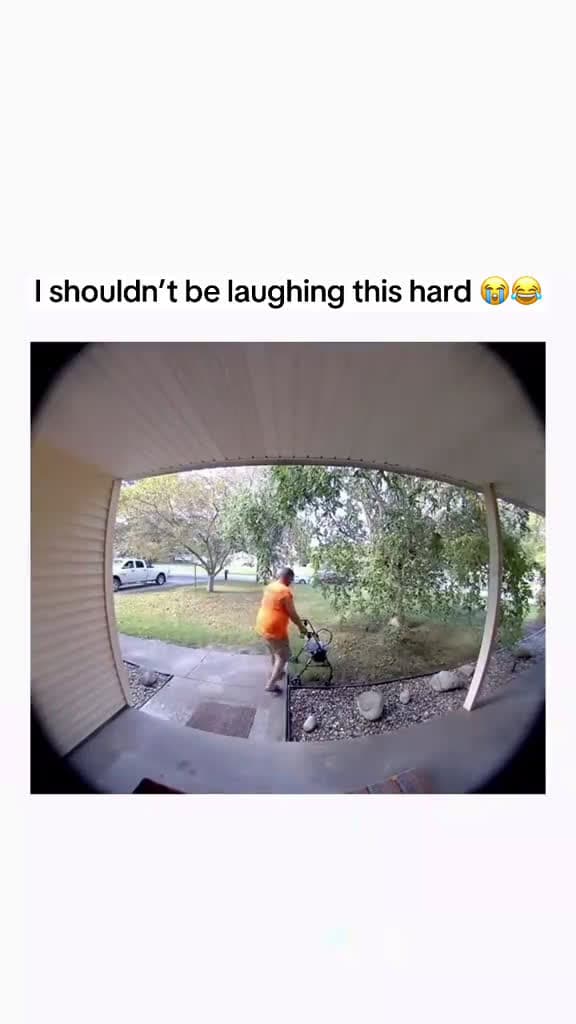 cover for Hilarious fall caught on Ring doorbell 😂😭 #funnyfall #ringcam #wtfmoments