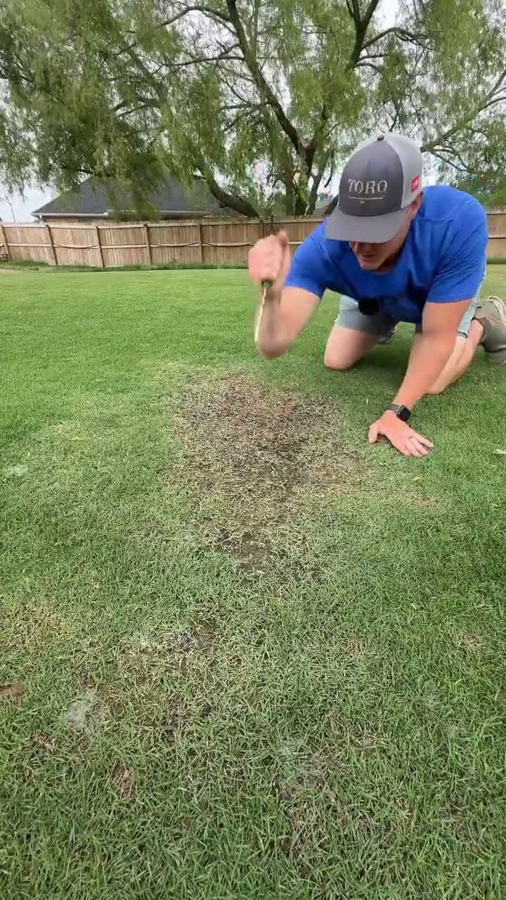 cover for #CaughtOnCamera This guy noticed one patch of his lawn just wouldn’t grow right.Turns out… there was a MASSIVE boulder buried underneath