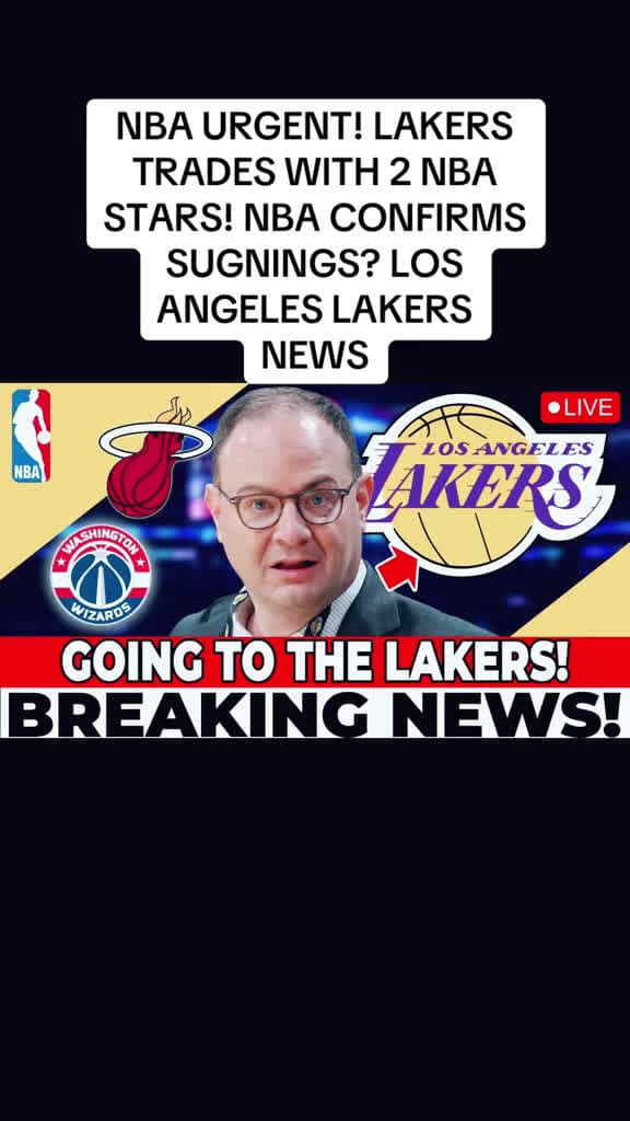 cover for LAKERS TRADE BOMBSHELL: 2 All-Stars Involved — NBA Confirms Signings? LA News 🔥🏀 #Lakers #NBA #TradeRumors