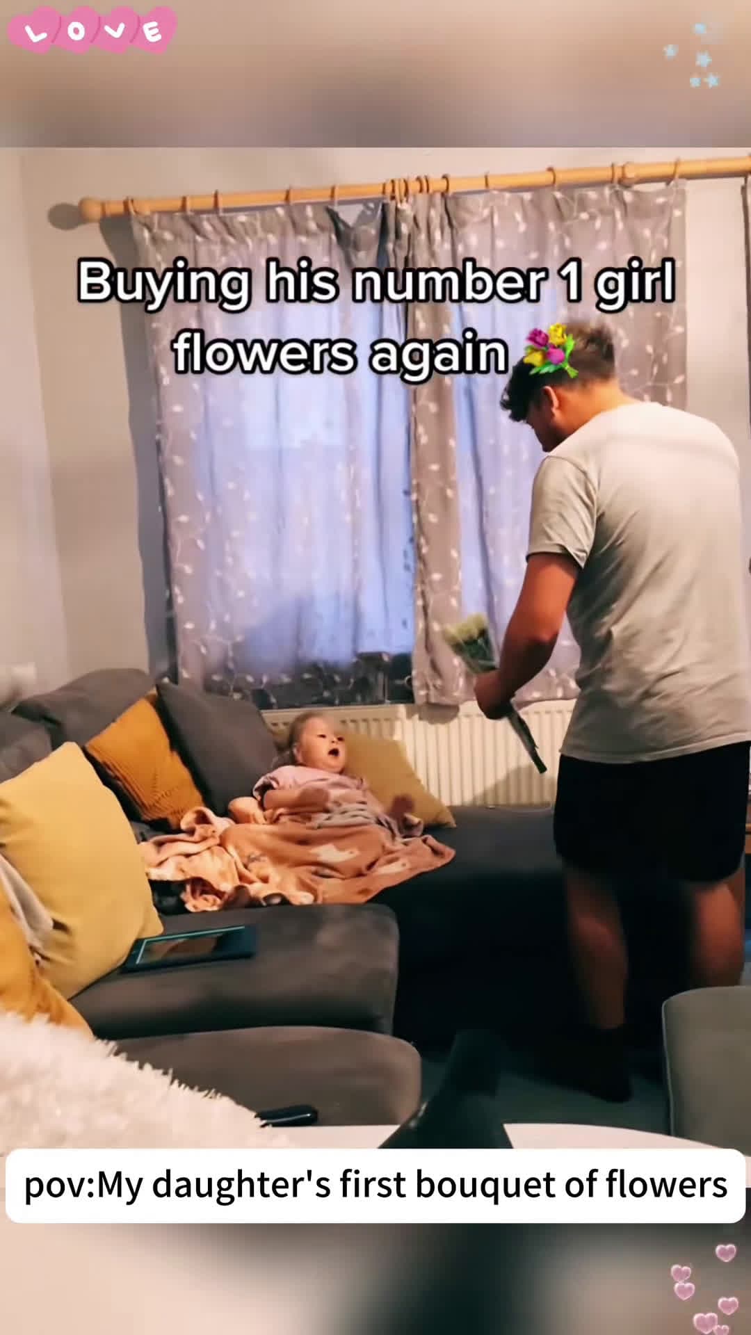 cover for First flowers 💐 from her dad ❤️#love #dad #dadsoftiktok #baby  #babylove 