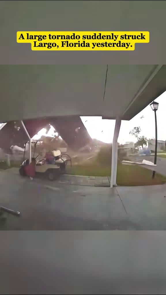 cover for Massive tornado tears through Largo, Florida—shocking footage of the destruction! 🌪️ #Tornado #Florida #SevereWeather