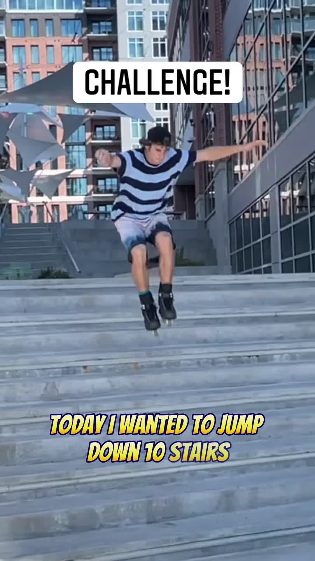 cover for The 10 Stair Challenge On My RollerBlades!