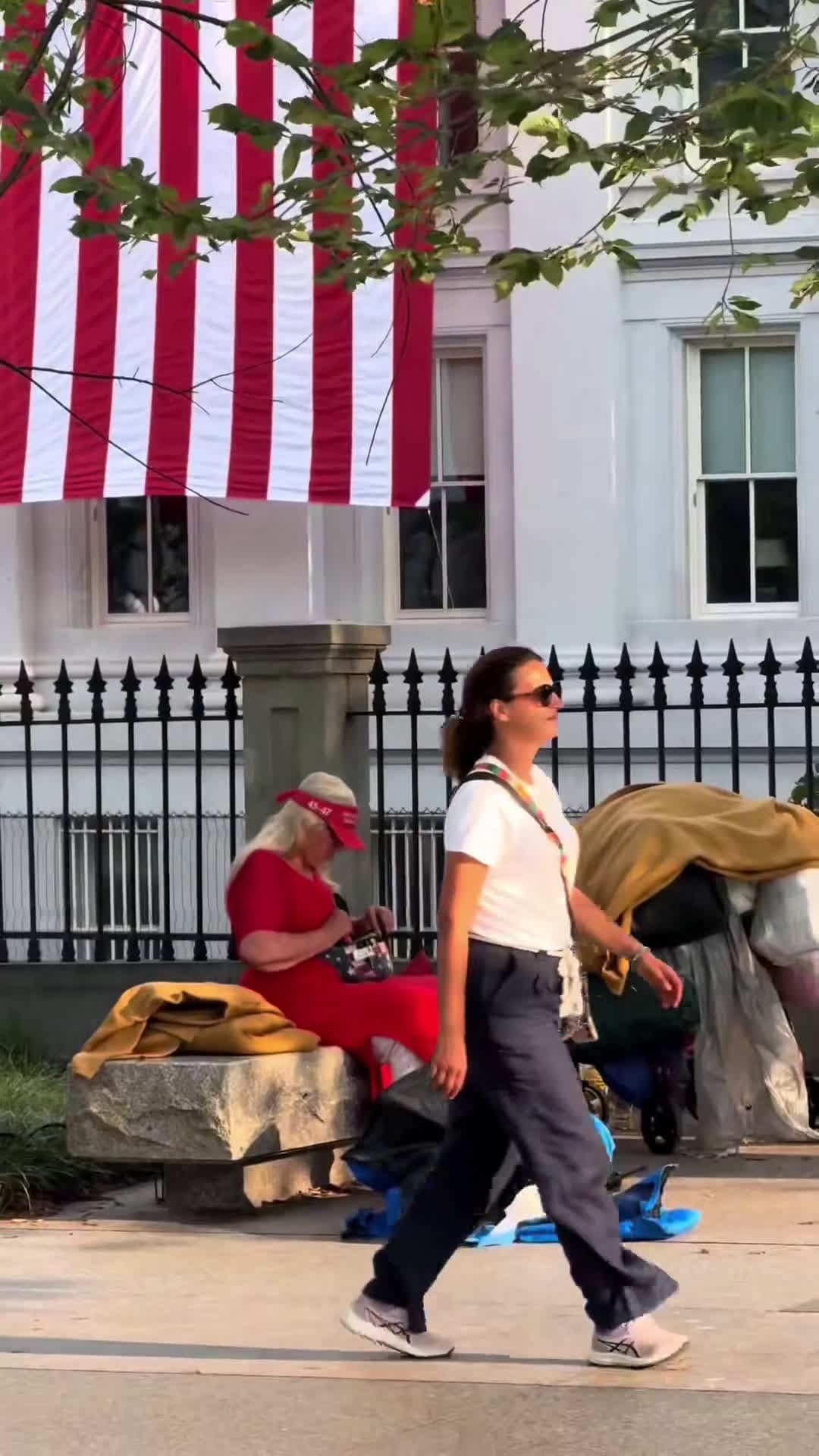 cover for Homeless Trump supporter outside the White House sparks debate about the American dream 🤔 #AmericanDream #Politics #ViralVideo