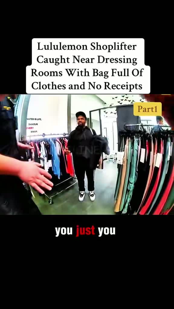 cover for Caught alone near the dressing rooms with a bag full of unpaid Lululemon clothes! 👮‍♂️ #Shoplifting #CaughtOnCamera #Police #FYP